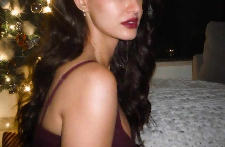 Disha Patani pairs her berry lips with shimmery eyes this festive season