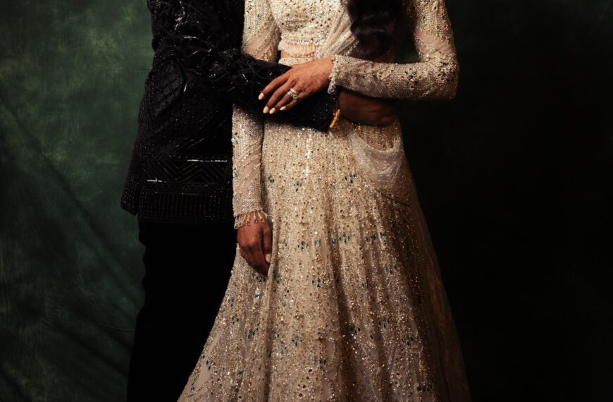 Exclusive: ​​PV Sindhu and Venkata Datta Sai wore signature Falguni Shane Peacock motifs for their reception