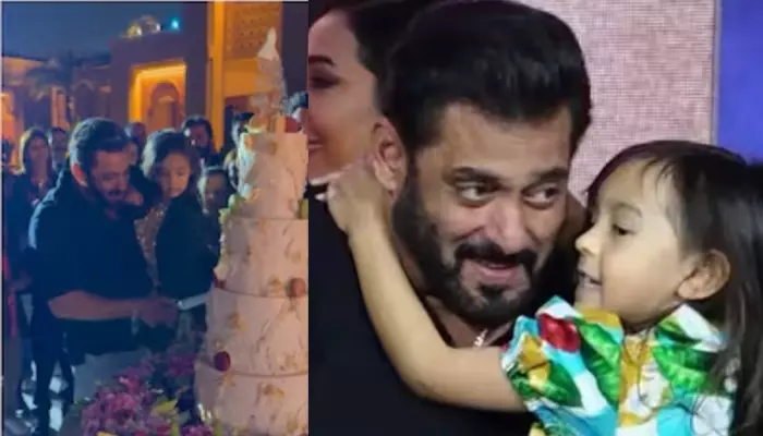Salman Khan Cuts 4 Tiered Birthday Cake With Niece, Ayat At Party Hosted By Ambani’s In Jamnagar