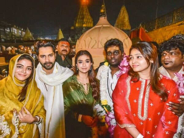 Varun Wamiqa Keerthy at Mahakaleshwar temple ahead of Baby Johnâs release