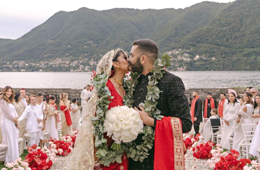 This couple walked down the aisle twice for their Muslim and Sikh wedding ceremonies in Italy