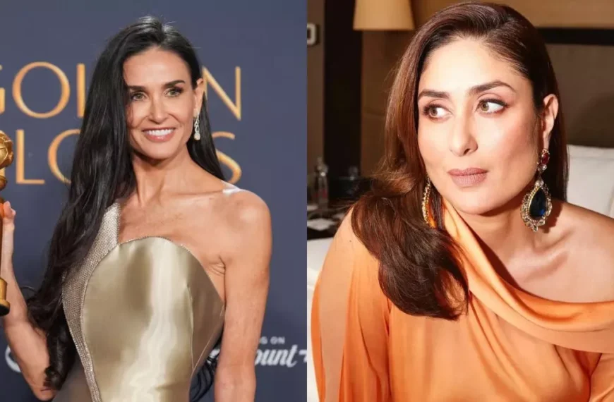 Demi Moore Wins Her First Golden Globe, Kareena Kapoor Applauds the Iconic Achievement