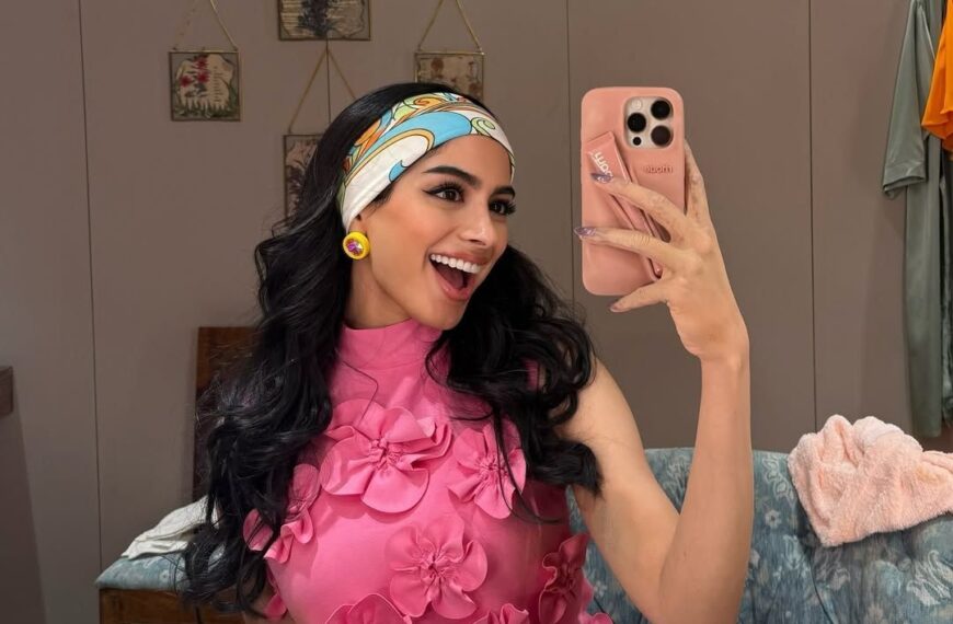 Khushi Kapoor brings early spring inspiration with a 3D floral pink dress