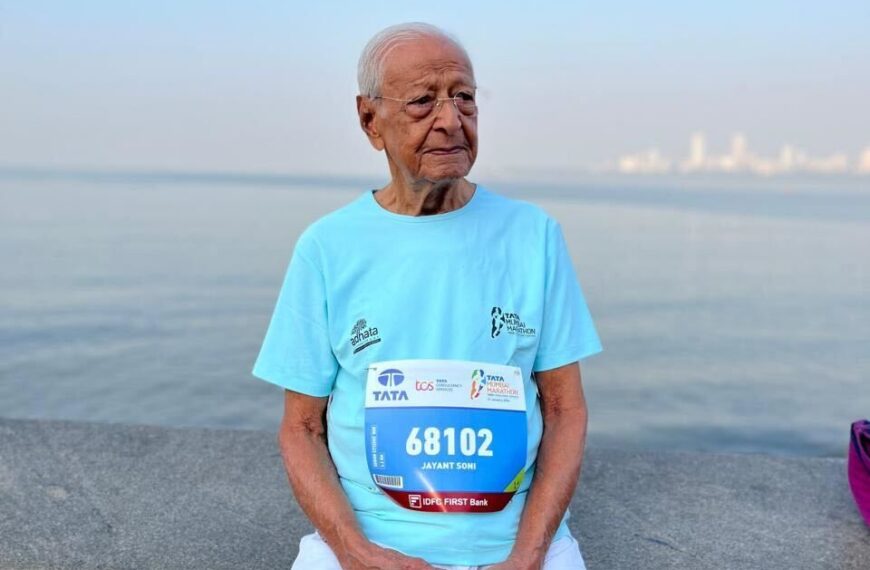 At 95, Jayant Soni was the oldest runner at the Tata Mumbai Marathon. He’s just getting started