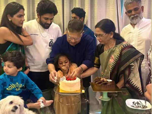 Allu Arjun made his dadâs birthday special with a Pushpa twist