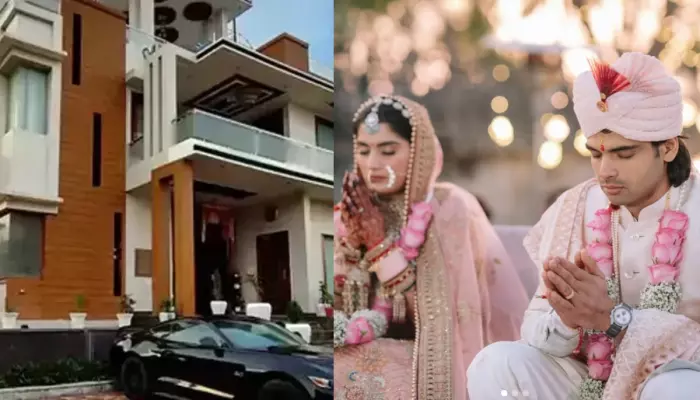 Neeraj Chopra And Wife, Himani Mor’s Lavish Three-Storey Bungalow In Haryana Has A Gold Nameplate