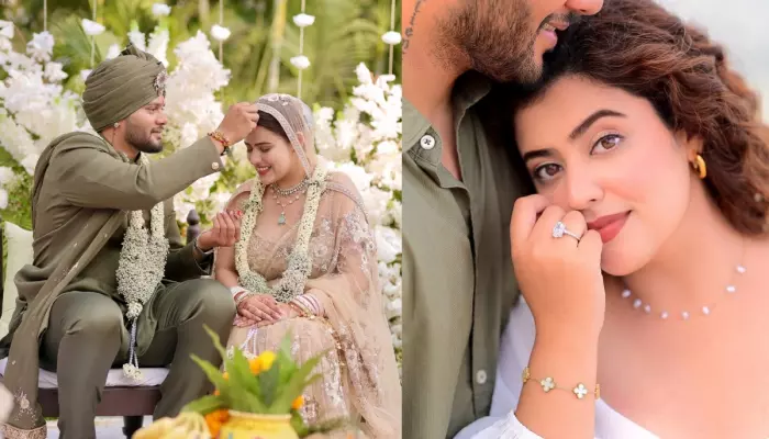 Fashion Influencer, Rupali A.K.A. ‘Curl Girl’ Gets Married In Nude Sheer Saree With White ‘Chooda’