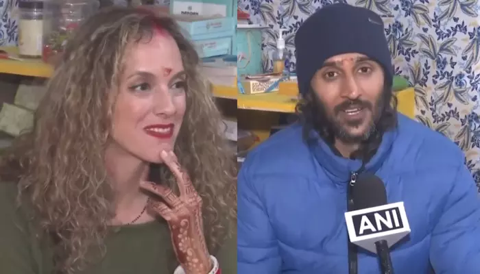 Maha Kumbh 2025: Greek Woman Marries Indian Man In Vedic Wedding, Netizens React, ‘Don’t Leave Her’