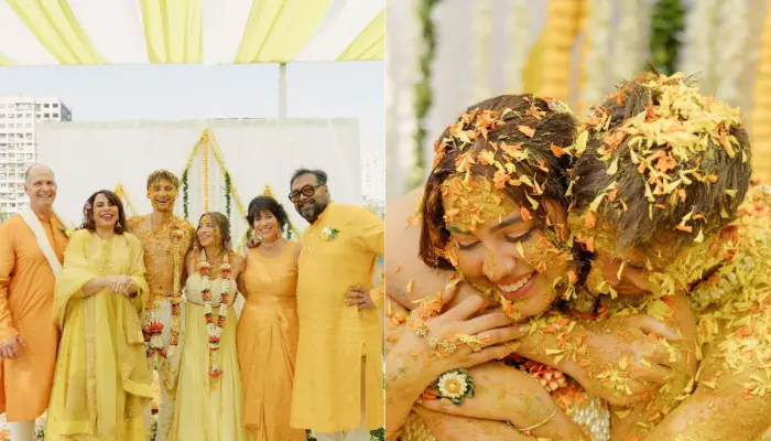 Aaliyah Kashyap Shares Unseen Pictures From Her ‘Haldi’ Ceremony, Poses With ‘Papa’, Anurag Kashyap