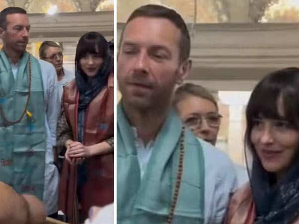 Chris Martin and Dakota Johnson visit Babulnath Temple