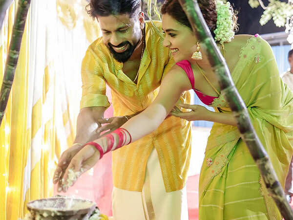 Pics: Keerthy Suresh and Anthony Thattil celebrate first Pongal after wedding
