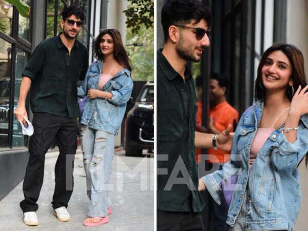 Photos: Ibrahim Ali Khan clicked with Sreeleela at Maddocks office