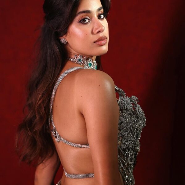 Janhvi Kapoor gives metallic tones a fresh, soft-glam&hellip;