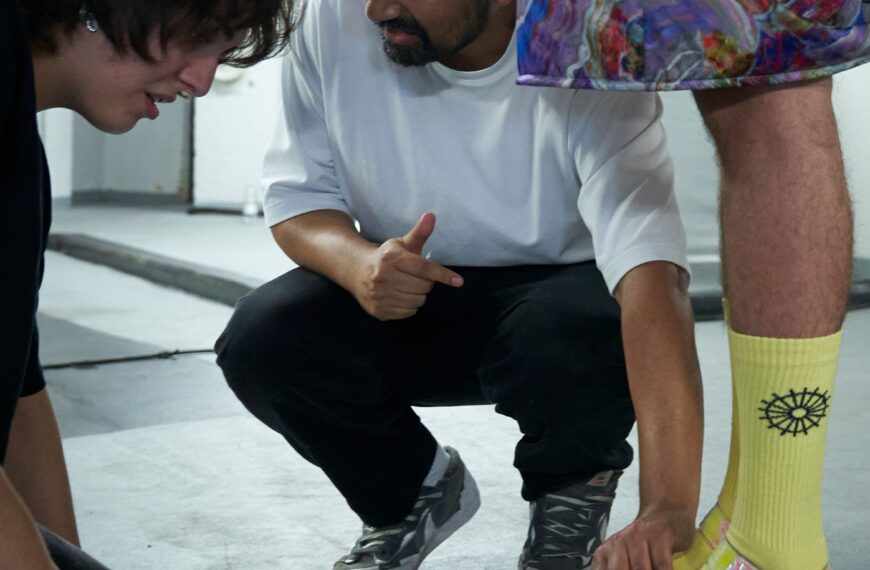 Footwear designer Alim Latif is stomping his platforms all over London