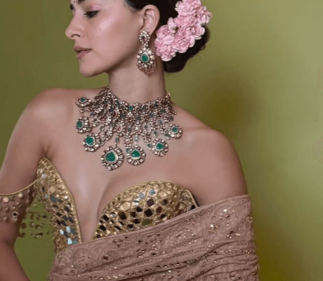 Ananya Panday’s chikankari sari + mirror work corset&hellip;