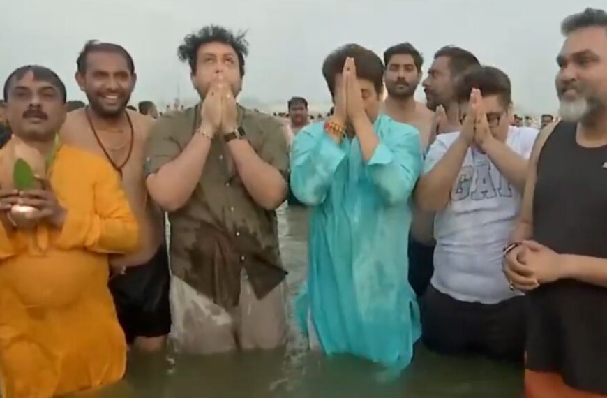 Mahakumbh 2025: Shekhar Suman and Son Adhyayan Suman…