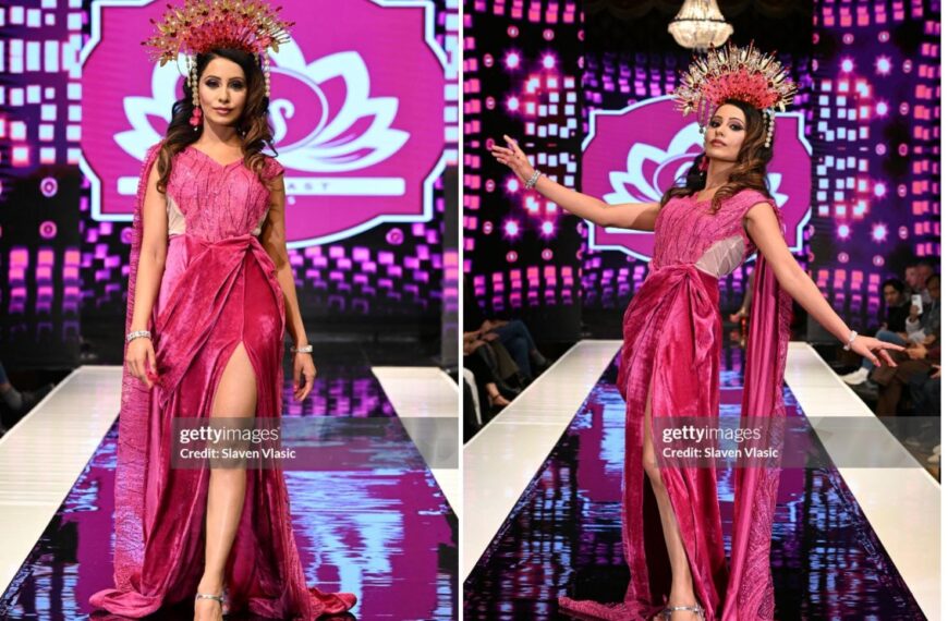 Shreyaa Sumi Walks the Runway at New York Fashion Week 2025, Meets Miss Universe Co-Owner