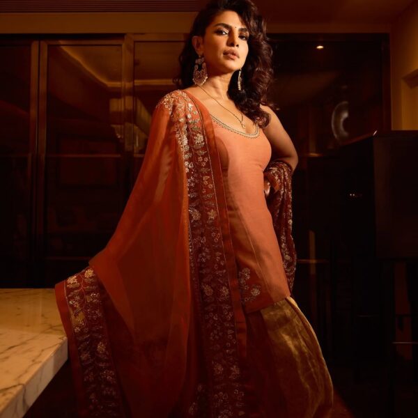 Priyanka Chopra Jonas wears a Re-ceremonial salwar-kameez that&hellip;