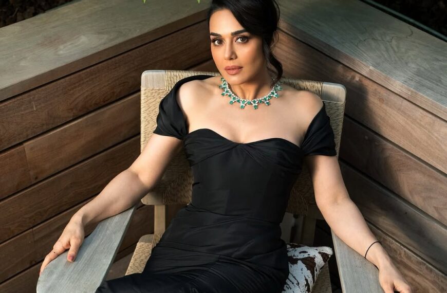 Preity Zinta paired a Gauri and Nainika gown…