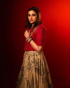 Parineeti Chopra’s mulmul lehenga by Gazal Gupta is&hellip;