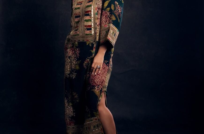 Last night, Kareena Kapoor Khan wore a Sabyasachi kaftan inspired by bustling bazaars and flea markets