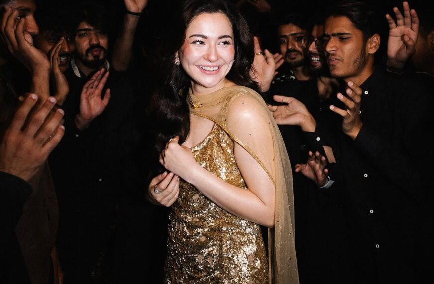 Pakistani actor Hania Aamir wore a gilded Rahul…