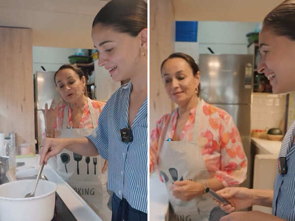 Watch: Alia Bhatt gets cooking lessons from mom Soni Razdan