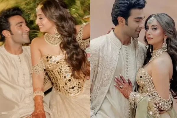 Aadar Jain’s Bride Wore A Lehenga With Mirror-Work&hellip;