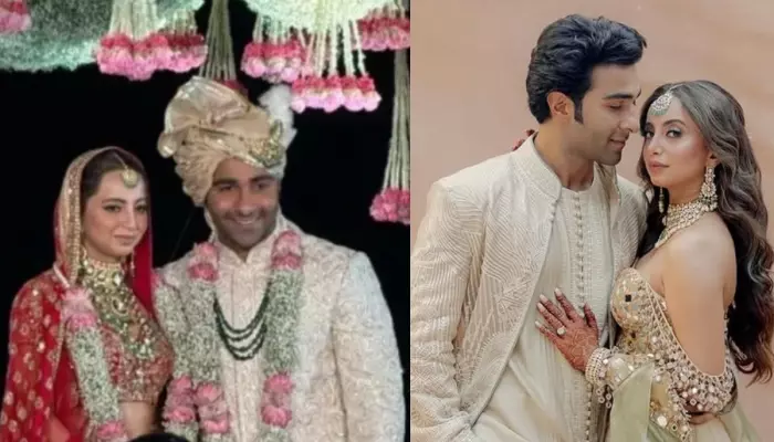 Aadar Jain And Alekha Advani’s First Picture After Wedding, Bride Looks Like Doll In ‘Laal’ Lehenga