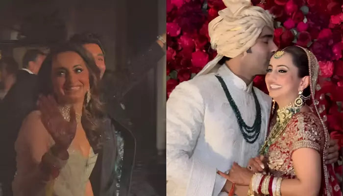 Alekha Advani Stuns In Pastel-Hued Gown, Flaunts Her ‘Red Chooda’ For Wedding After-Party