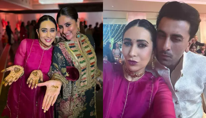 Inside Aadar And Alekha’s Grand ‘Mehendi’: Karisma-Kareena’s Henna, Ranbir’s Pout Moment, More