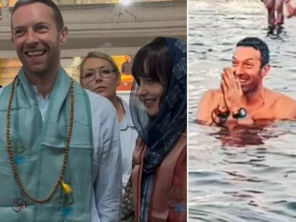 Chris Martin and Dakota Johnson take a holy dip at Maha Kumbh 