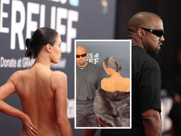 Grammys 2025:Kanye West Bianca Censori escorted after latter arrives naked