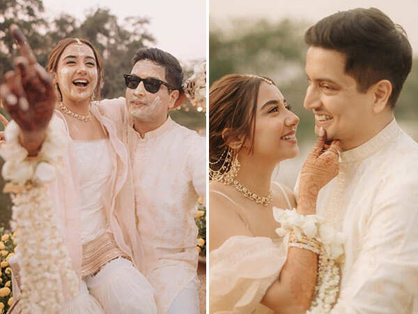 Prajakta Koli and Vrishank Khanal swap yellow for…