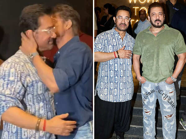 Shah Rukh Khan Aamir Khan Salman Khan reunite for Loveyapa screening