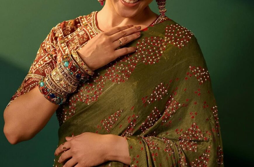 Genelia Deshmukh’s summer-appropriate sari highlighted bandhani and thread&hellip;