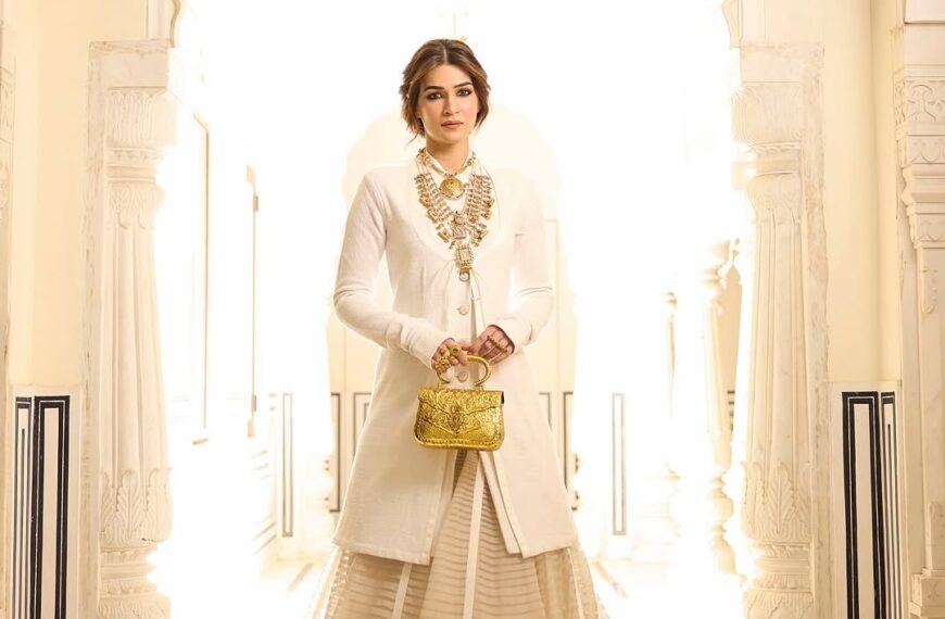 Kriti Sanon’s tulle lehenga and ivory jacket celebrated Rajasthani heritage