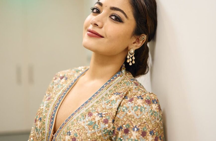 Rashmika Mandanna’s Anita Dongre jacket set featured zardozi…