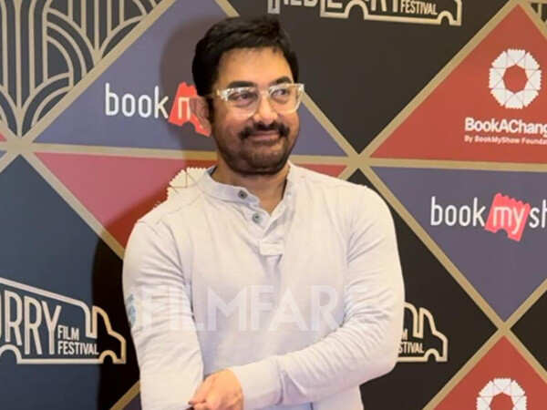 Aamir Khan arrives at the Red Lorry Film Festival