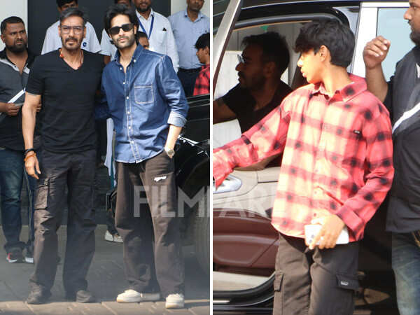 Pics: Ajay Devgn Aaman Devgan and Yug get&hellip;