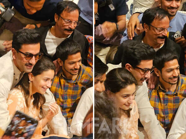 Pics: Alia Bhatt And Ranbir Kapoor Celebrate The Actressâ Birthday With The Media