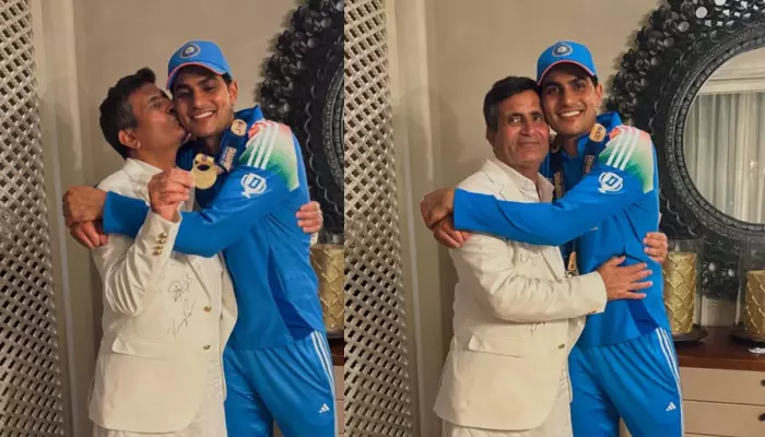 Shubman Gill’s Father, Lakhwinder Gives Him A Sweet Kiss, Flaunts His Medal As India Wins Against NZ