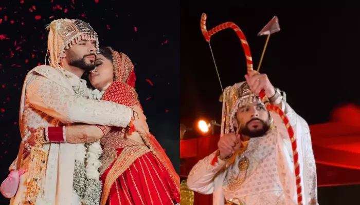 ‘Siya-Ram’ Inspired Wedding: Bride Wore Bejewelled Choli On Sangeet, Groom Shoots Arrow To Marry Her