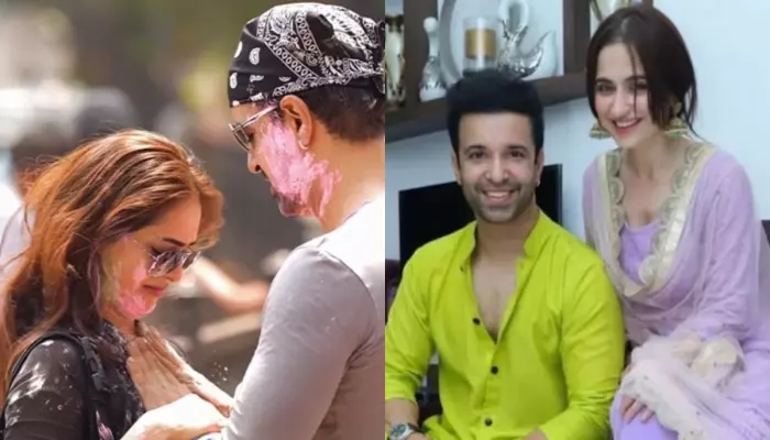 Sanjeeda Shaikh’s Ex-Husband Aamir Ali Plays Holi With GF, Ankita, Angry Netizens Slam Him For PDA