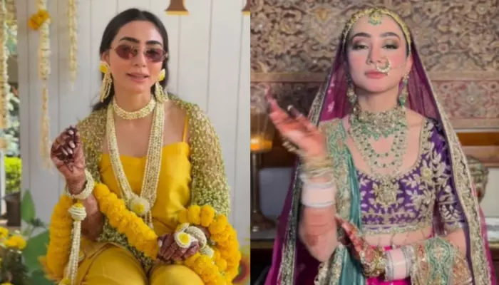 Manish Malhotra Bride Stuns In Pretty Lehenga For Varmala, Dons ‘Mogra’ Flower Jacket At Haldi, More