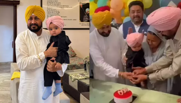Sidhu Moose Wala’s Brother Turns 1, Charanjit Singh Channi Joins Celebration, Cuts Cake With Family