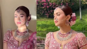 Tarun Tahiliani’s Bride Dazzles In Soft Pink Lehenga,&hellip;