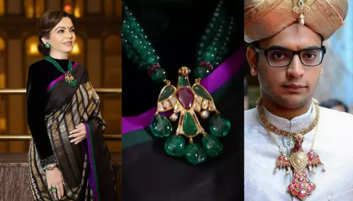 Nita Ambani’s 200-Yr Old Parrot Pendant With Ruby Heart Is Similar To Mysore Maharaj’s Wedding Jewel