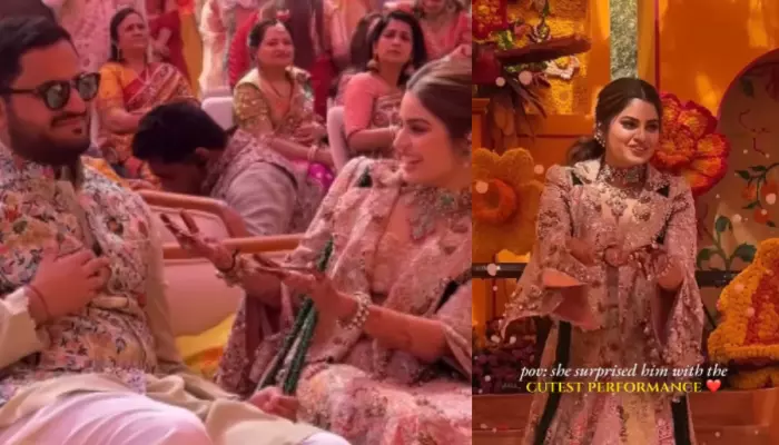 Diva Shah Surprises Jeet Adani, Dances To The Beats Of ‘O Re Chhori’, At Fun-Filled ‘Mehendi’ Soiree