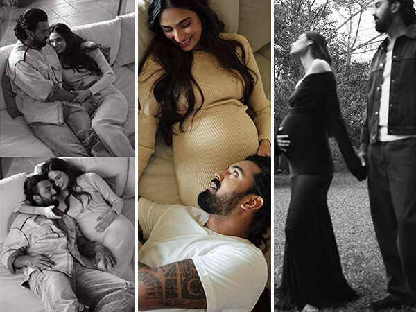 Pictures: Athiya Shetty flaunts her baby bump in pregnancy photoshoot with KL Rahul